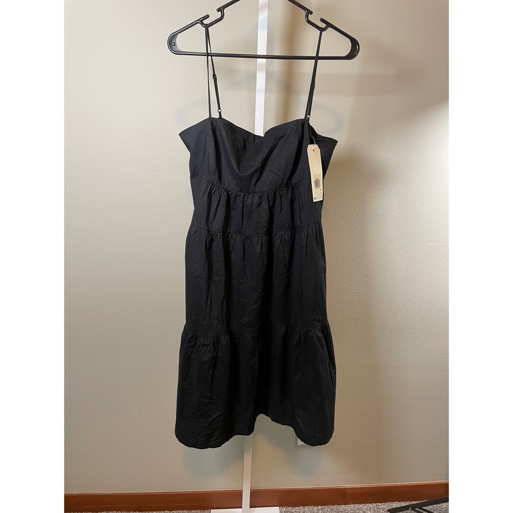 NEW Levi's Tiered Mini Summer Dress Medium Black Sleeveless Rodeocore Cowgirl